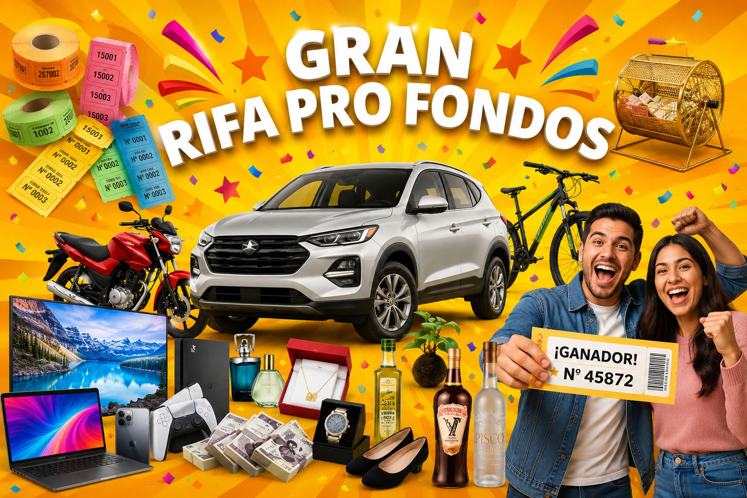 Kermes con premios, juegos y feria familiar
